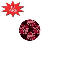 Folk Flowers Art Pattern  1  Mini Buttons (10 Pack)  by Eskimos