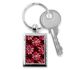 Folk Flowers Art Pattern  Key Chain (rectangle) by Eskimos