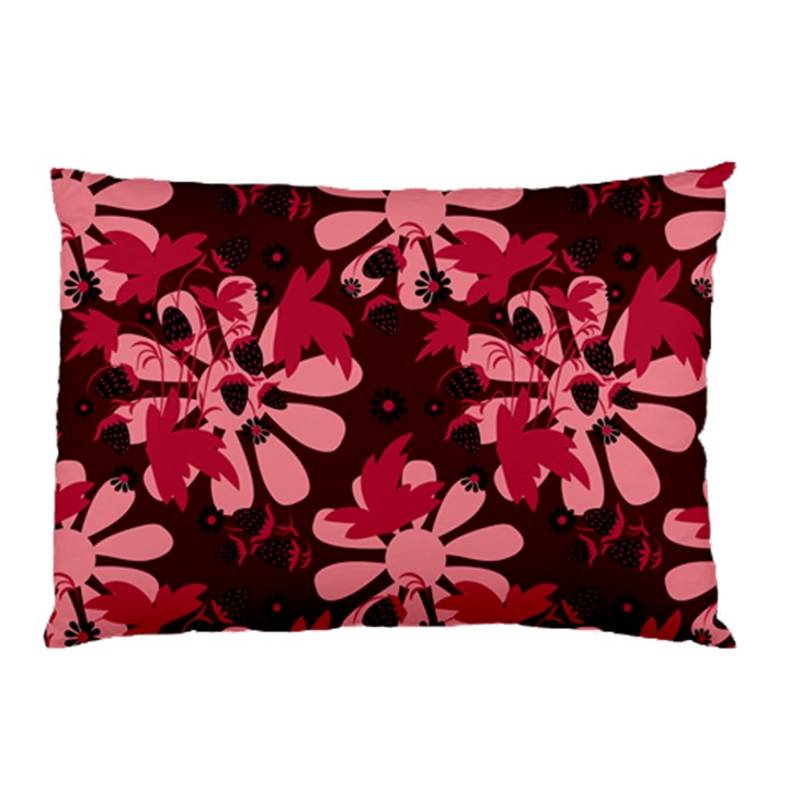 Folk flowers art pattern  Pillow Case