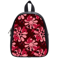 Folk Flowers Art Pattern  School Bag (small) by Eskimos