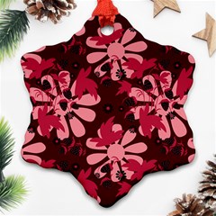 Folk Flowers Art Pattern  Ornament (snowflake) by Eskimos