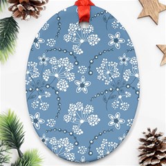 Folk flowers art pattern  Ornament (Oval)