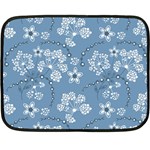 Folk flowers art pattern  Double Sided Fleece Blanket (Mini)  35 x27  Blanket Front