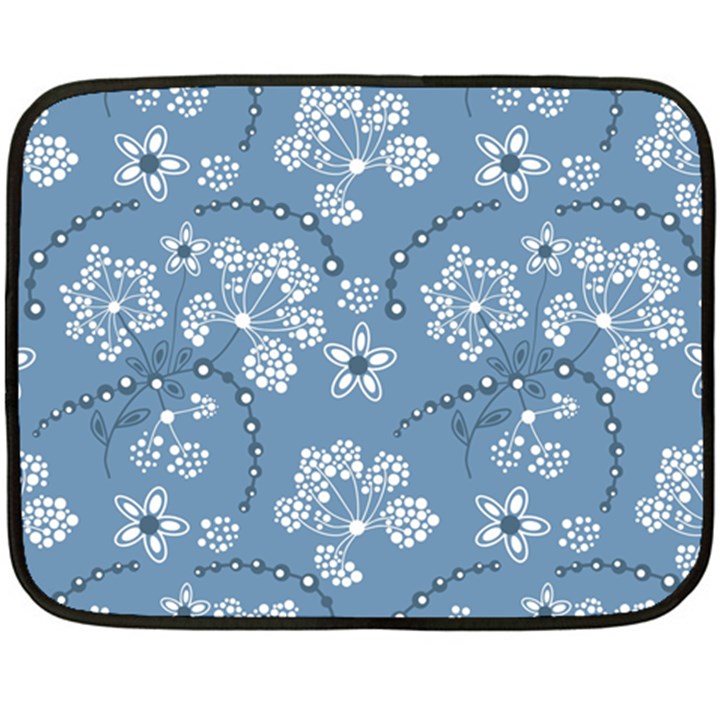 Folk flowers art pattern  Double Sided Fleece Blanket (Mini) 