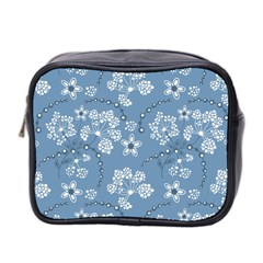 Folk flowers art pattern  Mini Toiletries Bag (Two Sides)