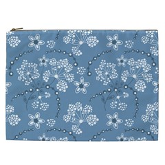 Folk Flowers Art Pattern  Cosmetic Bag (xxl) by Eskimos