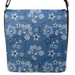 Folk Flowers Art Pattern  Flap Closure Messenger Bag (s) by Eskimos