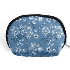 Folk Flowers Art Pattern  Accessory Pouch (medium) by Eskimos