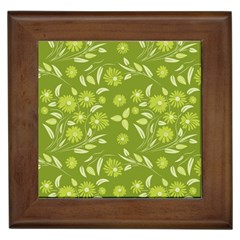 Folk Flowers Art Pattern  Framed Tile by Eskimos