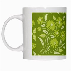 Folk Flowers Art Pattern  White Mugs by Eskimos