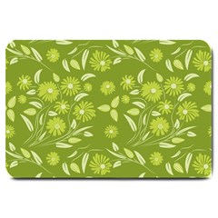 Folk Flowers Art Pattern  Large Doormat  by Eskimos