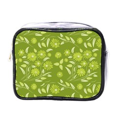 Folk Flowers Art Pattern  Mini Toiletries Bag (one Side) by Eskimos