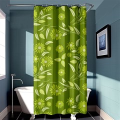 Folk Flowers Art Pattern  Shower Curtain 36  X 72  (stall)  by Eskimos