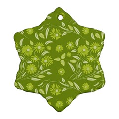 Folk Flowers Art Pattern  Ornament (snowflake)