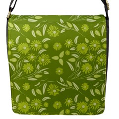 Folk Flowers Art Pattern  Flap Closure Messenger Bag (s) by Eskimos