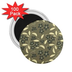 Folk Flowers Art Pattern  2 25  Magnets (100 Pack)  by Eskimos