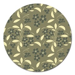 Folk Flowers Art Pattern  Magnet 5  (round) by Eskimos