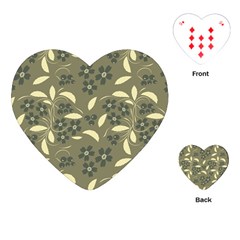 Folk Flowers Art Pattern  Playing Cards Single Design (heart) by Eskimos