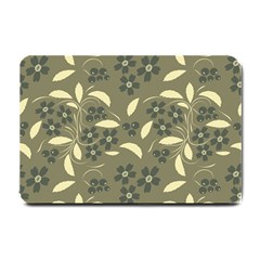 Folk Flowers Art Pattern  Small Doormat  by Eskimos