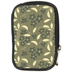 Folk Flowers Art Pattern  Compact Camera Leather Case by Eskimos