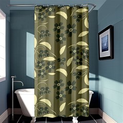 Folk Flowers Art Pattern  Shower Curtain 36  X 72  (stall)  by Eskimos