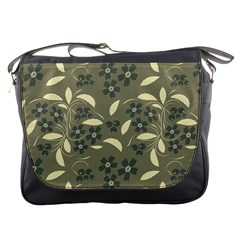 Folk Flowers Art Pattern  Messenger Bag by Eskimos