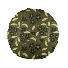 Folk Flowers Art Pattern  Standard 15  Premium Round Cushions by Eskimos