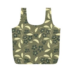 Folk Flowers Art Pattern  Full Print Recycle Bag (m) by Eskimos