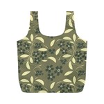 Folk flowers art pattern  Full Print Recycle Bag (M) Front