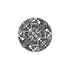 Black And White Geometric Print Golf Ball Marker (10 Pack)