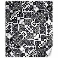 Black And White Geometric Print Canvas 8  X 10  by dflcprintsclothing