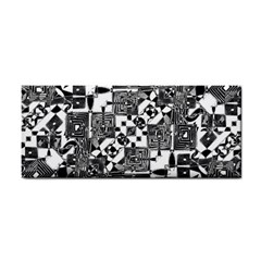 Black And White Geometric Print Hand Towel by dflcprintsclothing