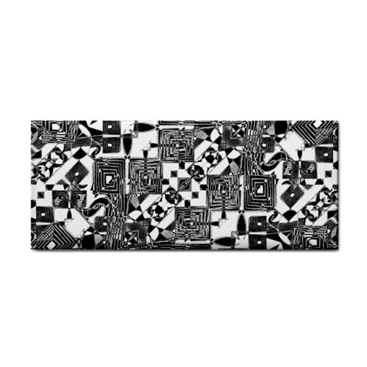 Black And White Geometric Print Hand Towel