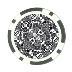 Black And White Geometric Print Poker Chip Card Guard (10 Pack) by dflcprintsclothing