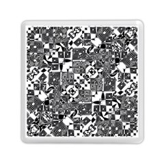 Black And White Geometric Print Memory Card Reader (square)