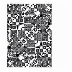 Black And White Geometric Print Large Garden Flag (two Sides) by dflcprintsclothing