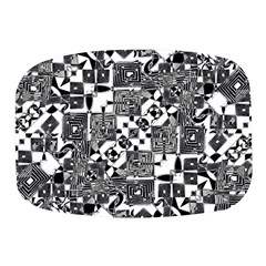 Black And White Geometric Print Mini Square Pill Box by dflcprintsclothing