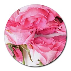 Magenta Bouquet Round Mousepads