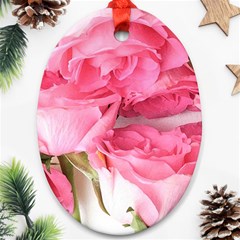 Magenta Bouquet Ornament (oval) by kaleidomarblingart