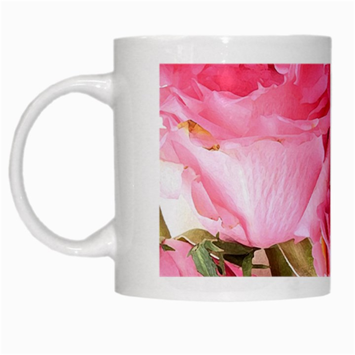 Magenta bouquet White Mugs