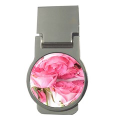 Magenta Bouquet Money Clips (round)  by kaleidomarblingart