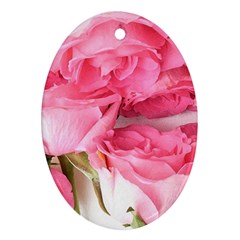 Magenta Bouquet Oval Ornament (two Sides) by kaleidomarblingart