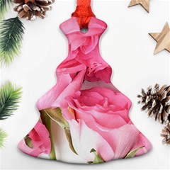 Magenta Bouquet Christmas Tree Ornament (two Sides) by kaleidomarblingart