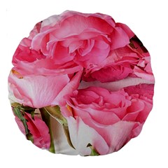 Magenta Bouquet Large 18  Premium Round Cushions by kaleidomarblingart