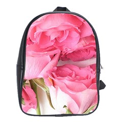 Magenta Bouquet School Bag (xl) by kaleidomarblingart