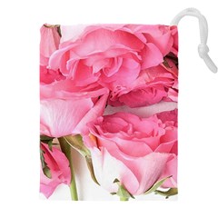 Magenta Bouquet Drawstring Pouch (5xl) by kaleidomarblingart