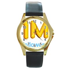 0001-3207033350 20210621 173022 ???? Round Gold Metal Watch