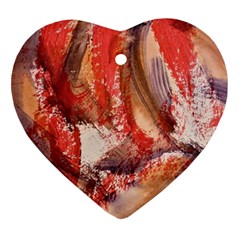 Abstract Red Petals Ornament (heart)