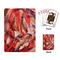 Abstract Red Petals Playing Cards Single Design (rectangle) by kaleidomarblingart