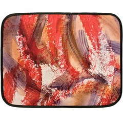 Abstract Red Petals Fleece Blanket (mini) by kaleidomarblingart